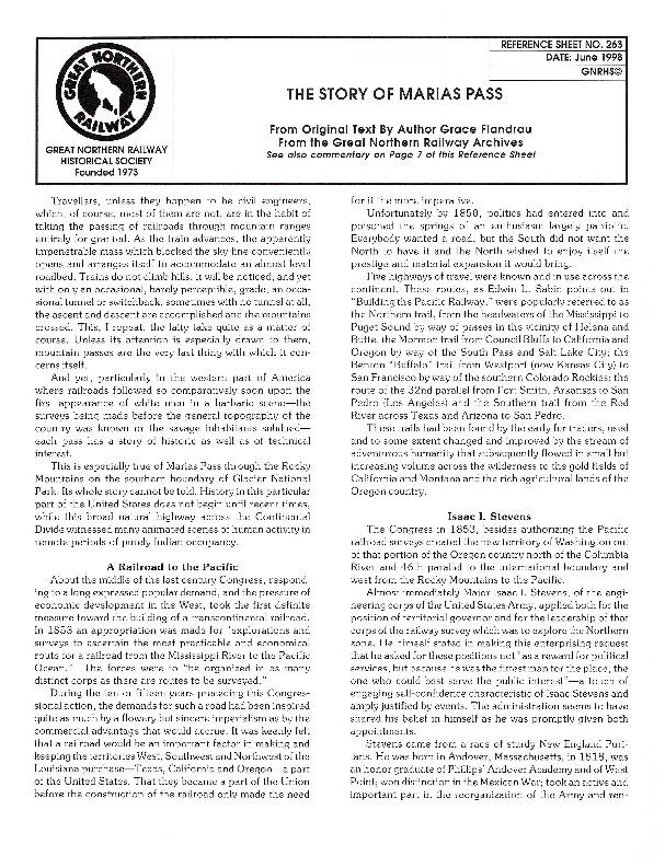 Digital RS263 - The Story of Marias Pass – GNRHS