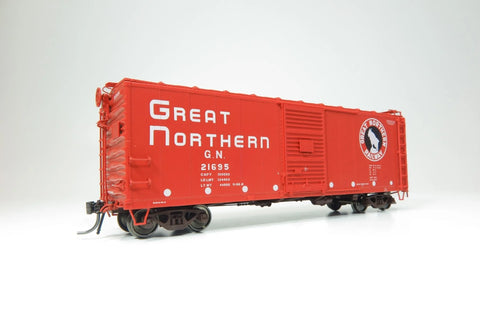 B2 Steel boxcar 21450-21939, vermillion red, St. Cloud 1953, HO Scale