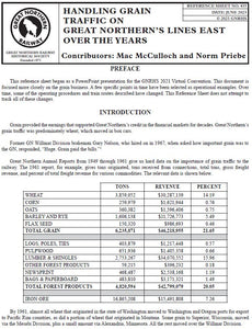 Digital RS435 - Handling Grain Traffic on Great Northern's Lines East Over the Years.
