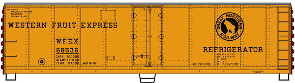 50 ton 40 foot Steel hinged door refrigerator car WFE 68400-68649