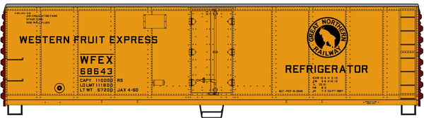 50 ton 40 foot Steel hinged door refrigerator car WFE 68400-68649