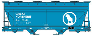 C6 100 ton 2970 cubic foot ACF covered hopper car for cement service, Big Sky Blue - Single car