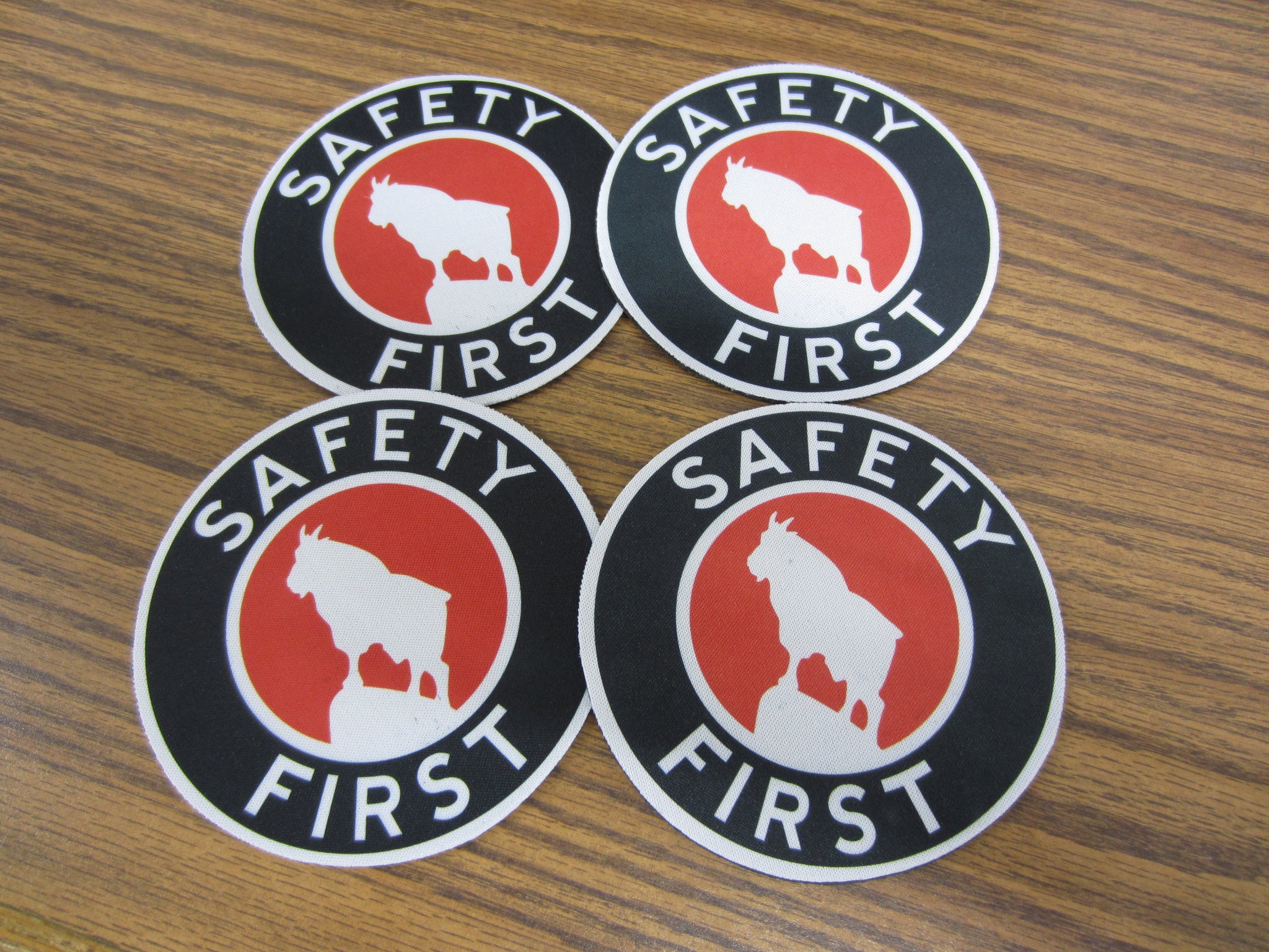 Coaster, Rubber and Vinyl, Safety First, 4 inch diameter, six per package