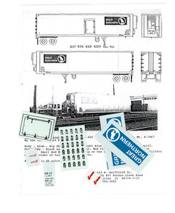 DECALS TRAILER, 40' DUAL AXLE ALUMINUM REEFER, BSB PANEL, 417 to 422