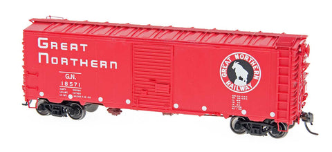 B2 40' 12 panel box car, Vermillion, Empire Builder lettering HO Scale