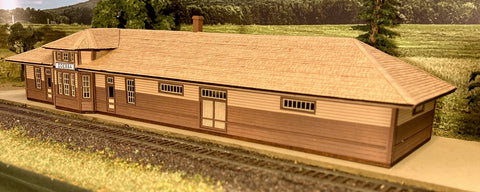 30x112 1-1/2 story bay window Left Handed Combination Depot, Plan 7619 - HO